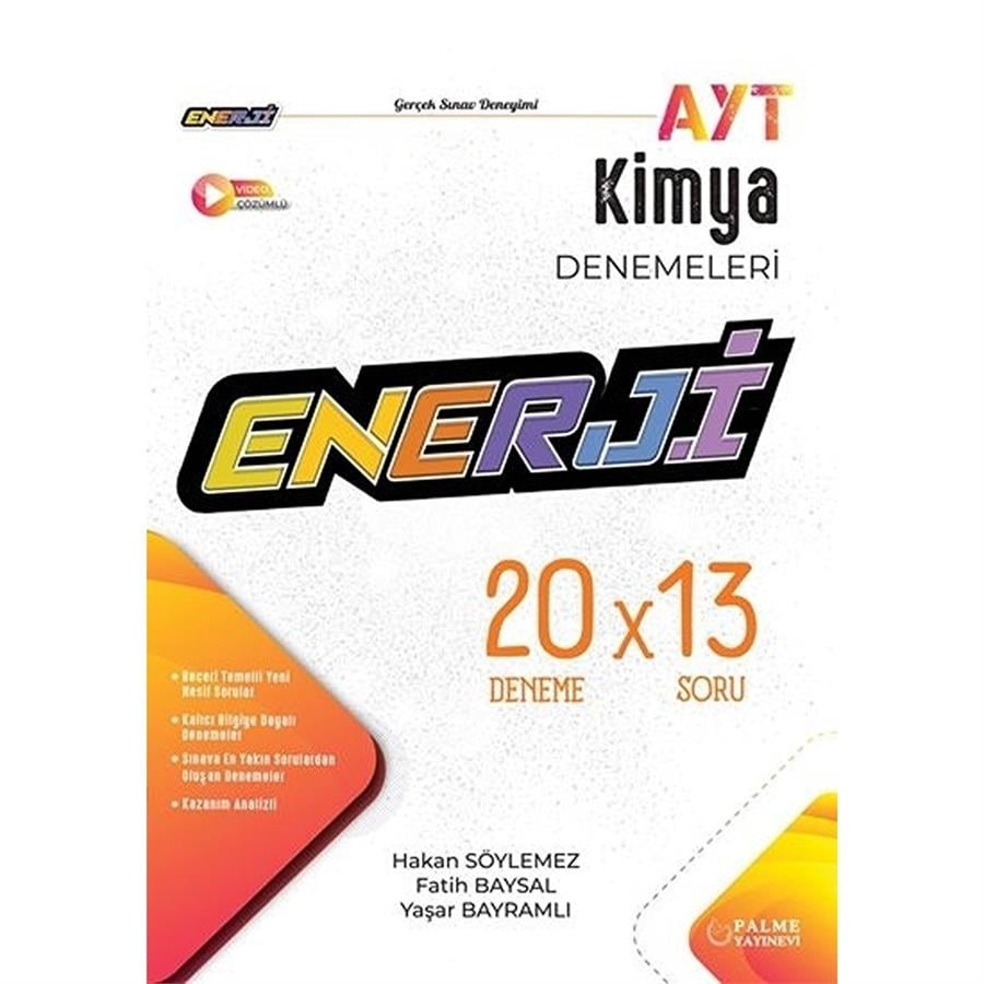 Palme Yayınları Enerji Ayt Kimya 20 Deneme Sınavı