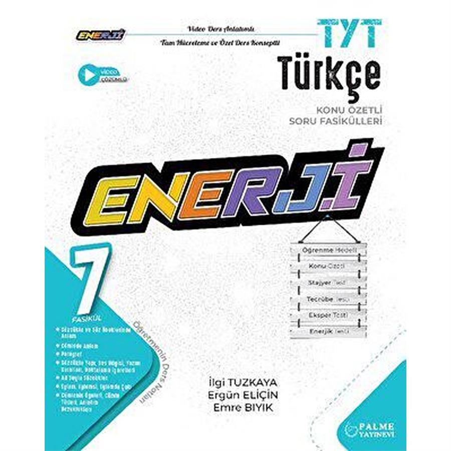Palme Yayınları TYT Enerji Türkçe Konu Özetli Soru Fasikülleri 7 Fasikül