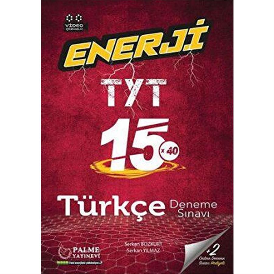 Palme Yayınları YKS TYT Enerji Türkçe 15 Deneme Sınavı Video Çözümlü