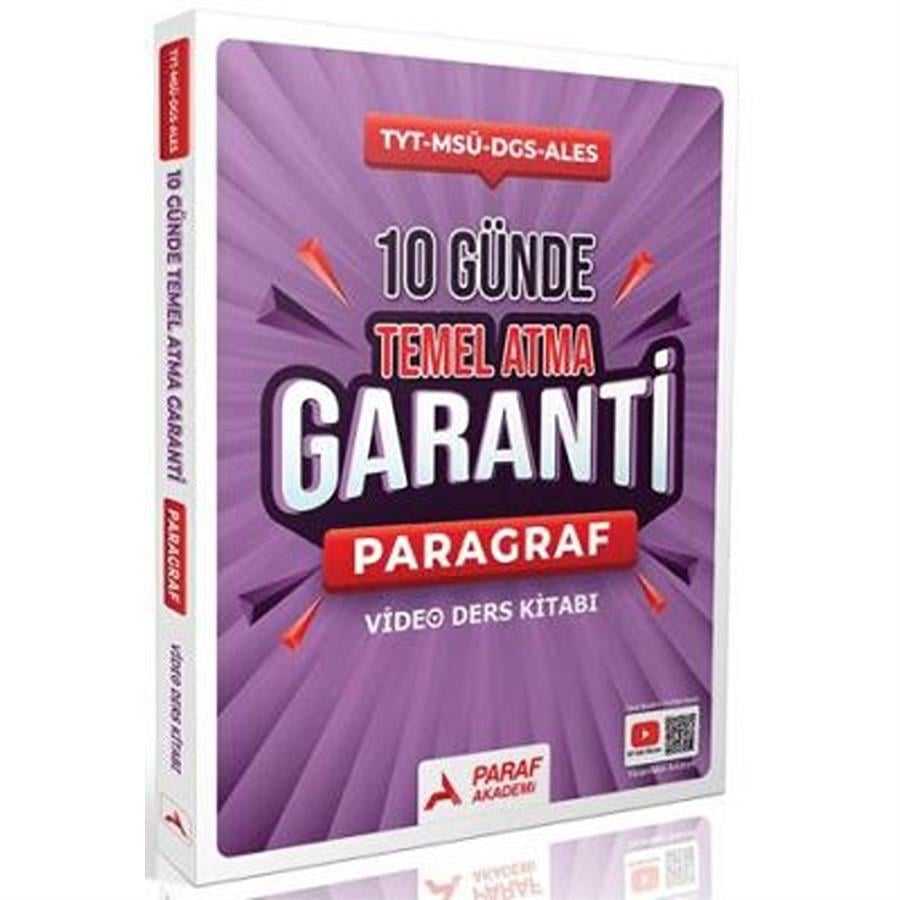 Paraf Akademi 10 Günde Temel Atma Garanti Paragraf Video Ders Kitabı