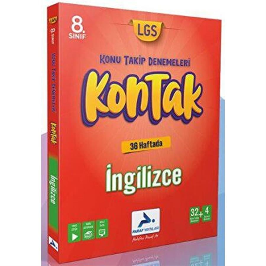Paraf Yayınları 8. Sınıf İngilizce 36 Kontak Deneme