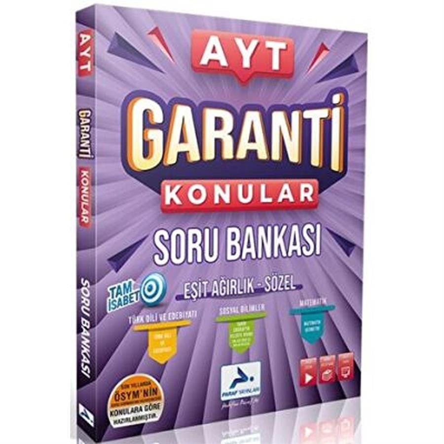 Paraf Yayınları Ayt Garanti Konular Esit Ağırlık Sözel Soru Bankası