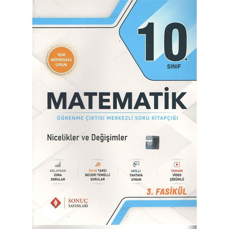 Sonuç Yayınları 10. Sınıf Matematik Nicelikler ve Değişimler 3. Fasikül