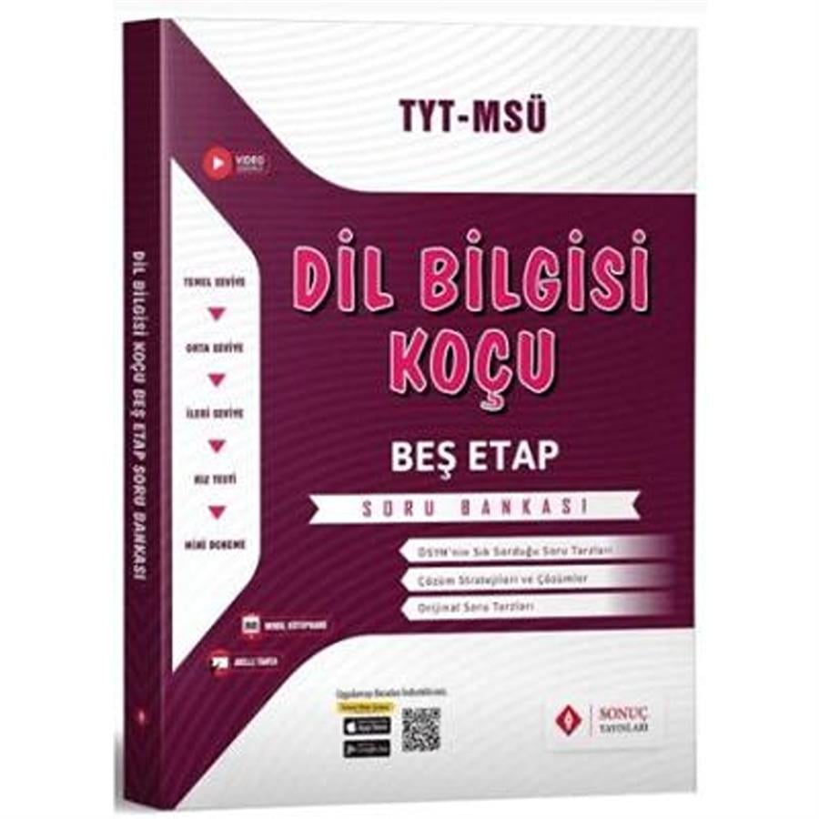 Sonuç Yayınları TYT MSÜ Dil Bilgisi Koçu Beş Etap Soru Bankası