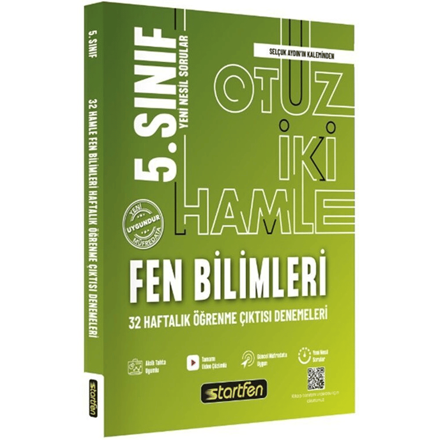Startfen Yayınları 5. Sınıf Fen Bilimleri 32 Hamle Kazanım Denemeleri (2026-2027 Güncel Baskı)