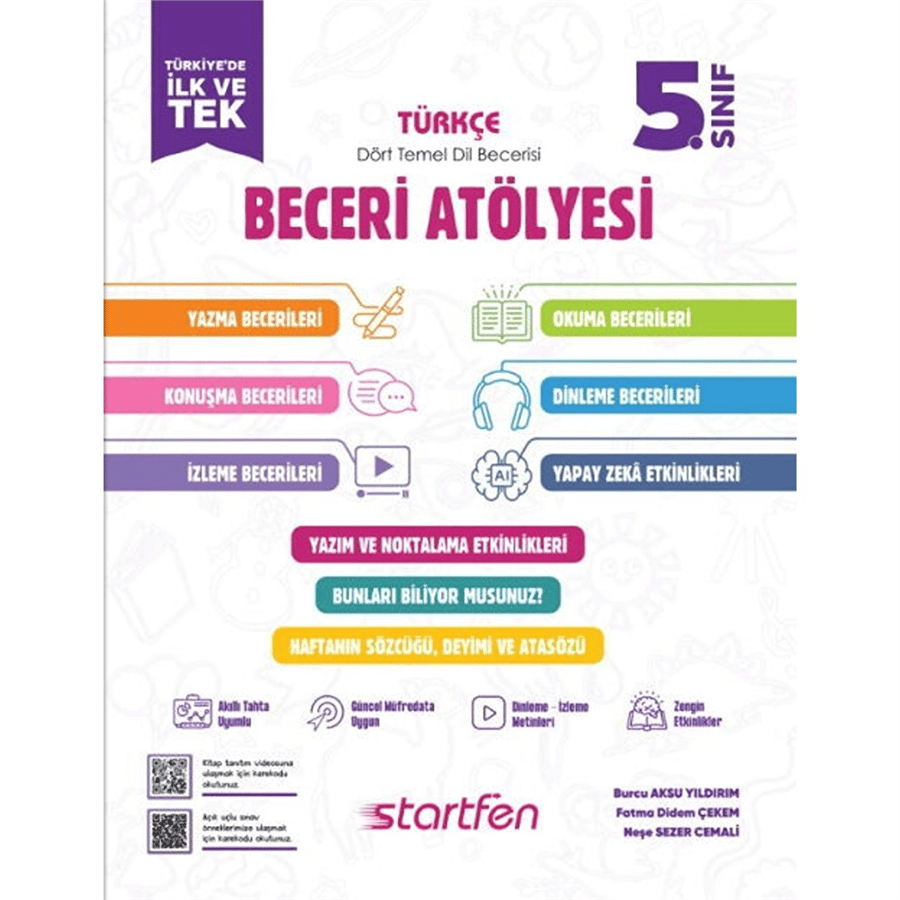 Startfen Yayınları 5. Sınıf Türkçe Beceri Atölyesi (2026-2027 Güncel Baskı)