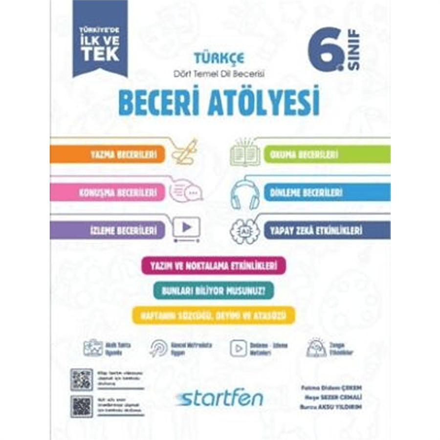 Startfen Yayınları 6. Sınıf Türkçe Beceri Atölyesi (2026-2027 Güncel Baskı)