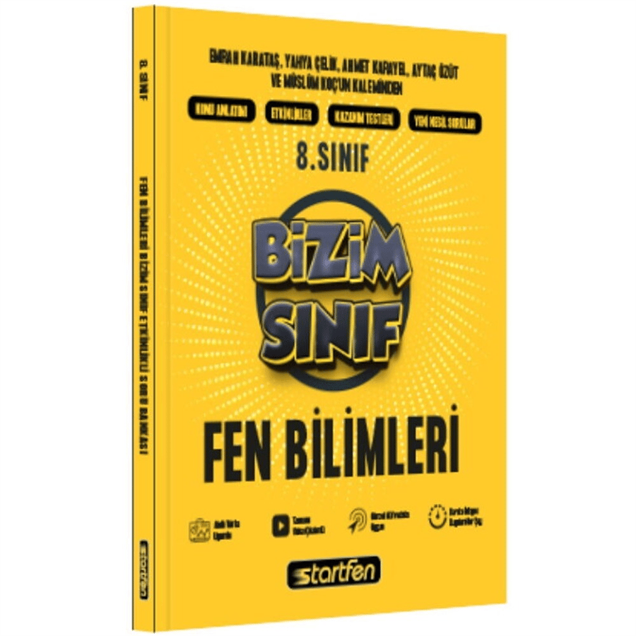 Startfen Yayınları 8. Sınıf Fen Bilimleri Bizim Sınıf Etkinlikli Soru Bankası (2026-2027 Güncel Baskı)