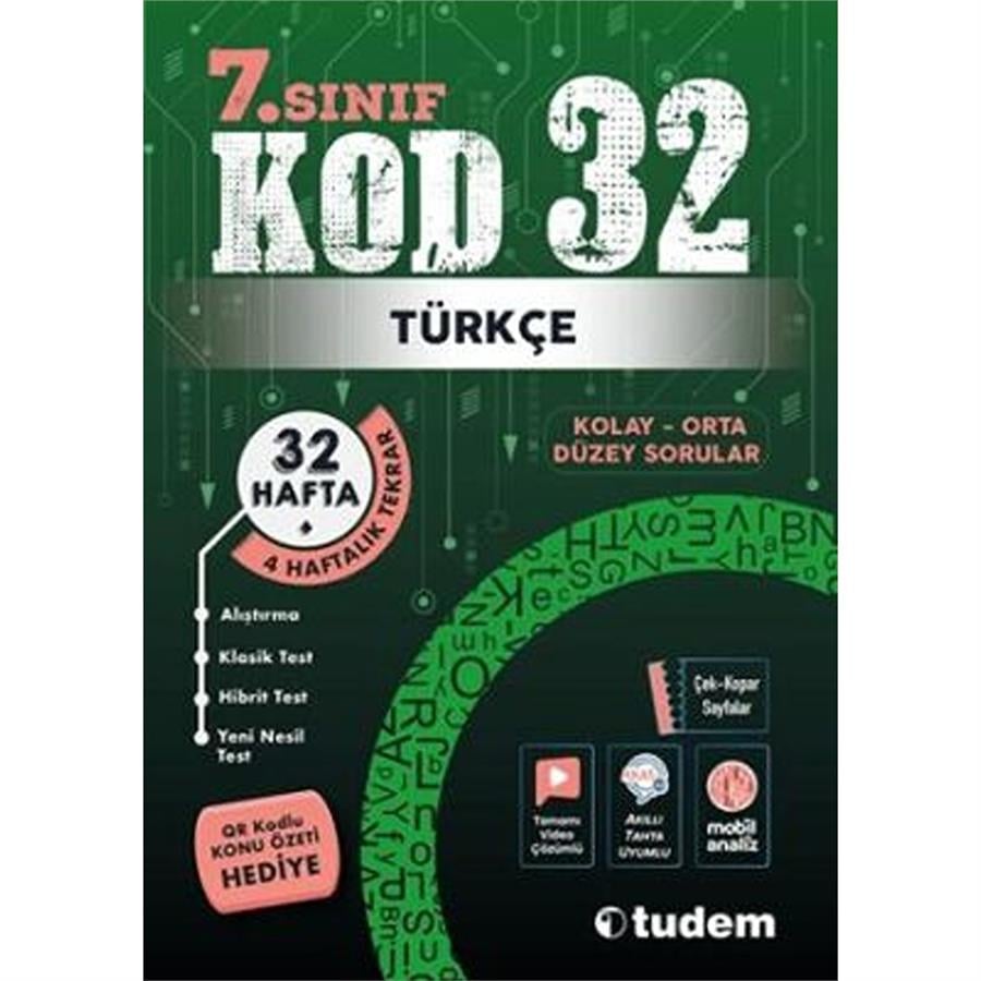 Tudem 7. Sınıf Yeni Türkçe Kod 32