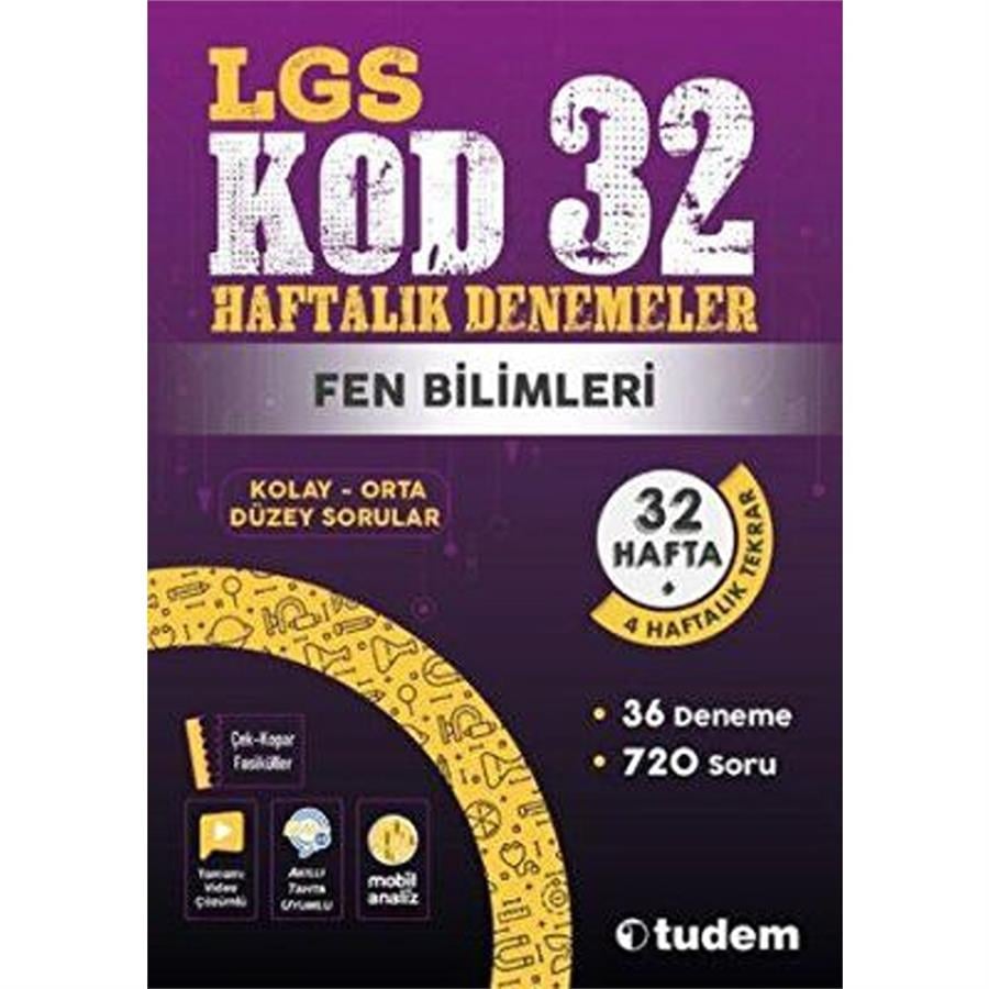 Tudem 8. Sınıf Kod 32 Fen Bilimleri Denemeleri