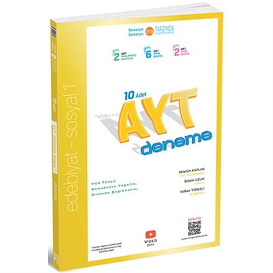 ÜçDörtBeş Yayınları AYT Edebiyat Sosyal 1 10 lu Deneme