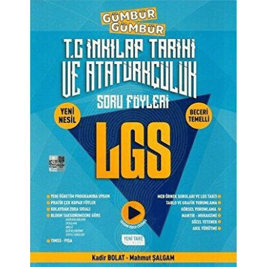 Yeni Tarz Yayınları 8. Sınıf LGS T. C. İnkılap Tarihi ve Atatürkçülük Gümbür Gümbür Soru Föyleri