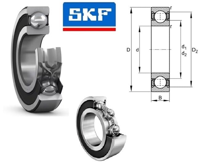 6313 2RS 65X140X33 Tek Sıra Sabit Bılyalı Rulman