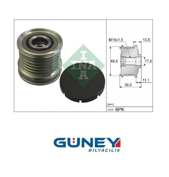 AKROS AP-062 GATES OAP7124 535016610 ALTERNATOR KANALLI RULMAN