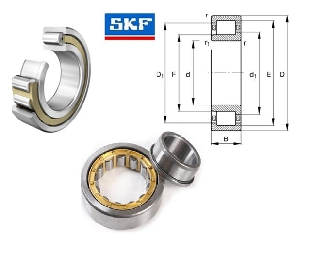 NJ407 35X100X25 SİLİNDİRİK MAKARALI RULMAN