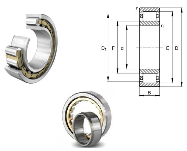 NU1011-C3 55X90X18 Silindirik Makaralı Rulman