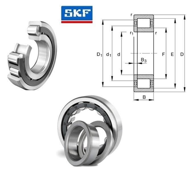 NUP2205 25X52X18 SİLİNDİRİK MAKARALI RULMAN