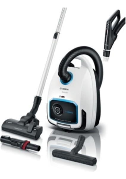 Bosch BGB6SIL1 Serie 6, Toz torbalı Süpürge, ProSilence, Beyaz