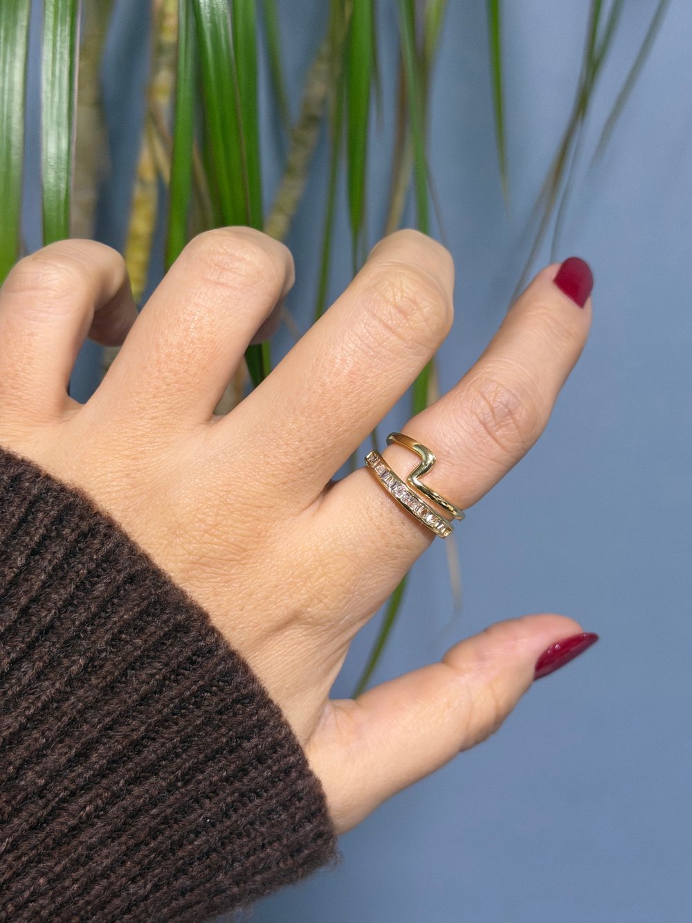 14K gold renk tasarım-1326 yüzük 🦋