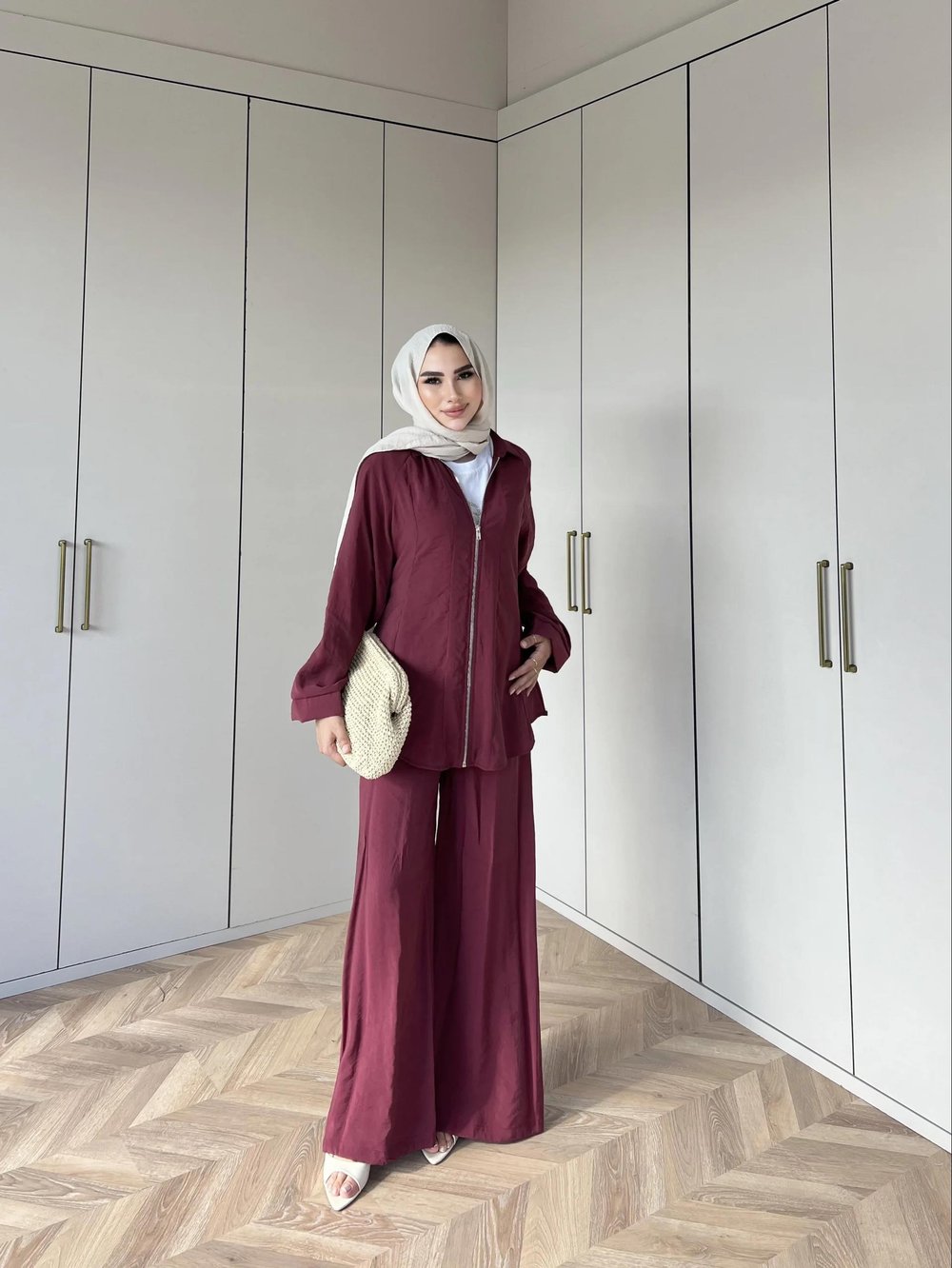 Adal Fermuarlı Takım - Bordo