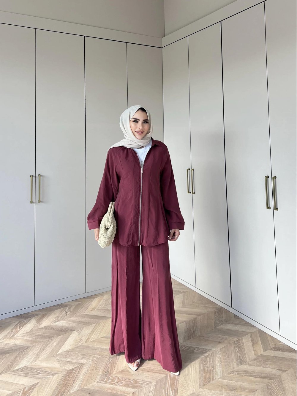 Adal Fermuarlı Takım - Bordo