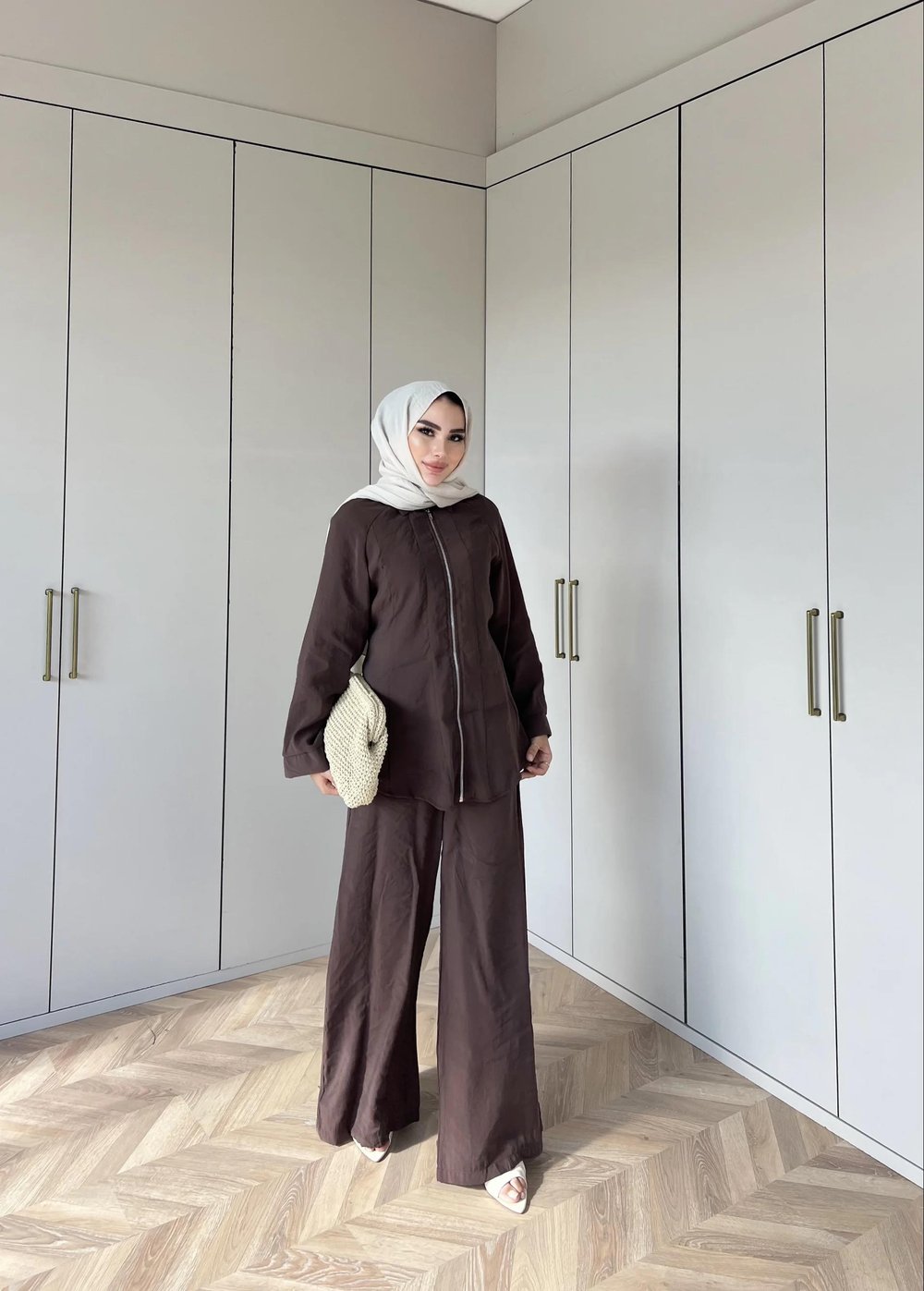 Adal Fermuarlı Takım - Kahve