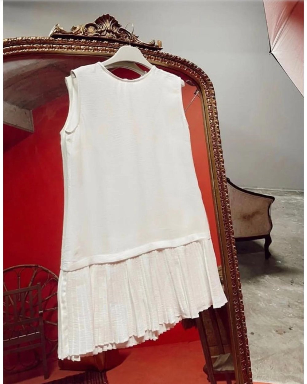 Altı Pileli İçlik Beyaz