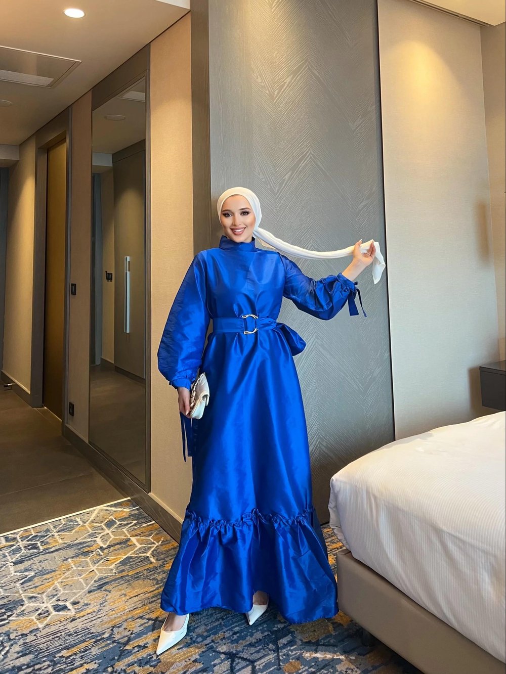 Dessi Tafta Elbise - Mavi