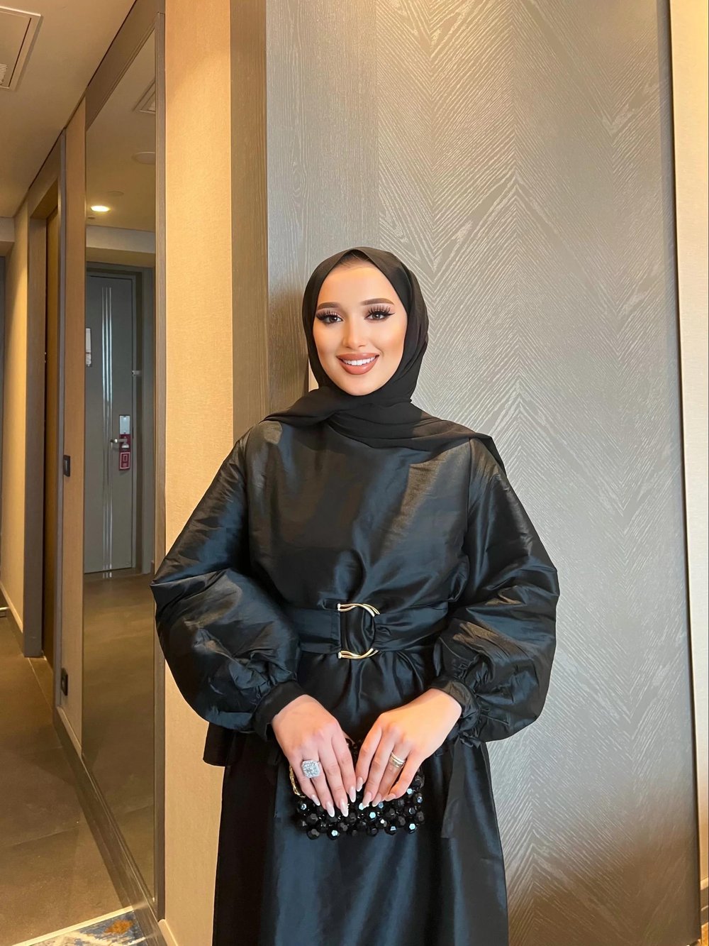 Dessi Tafta Elbise - Siyah