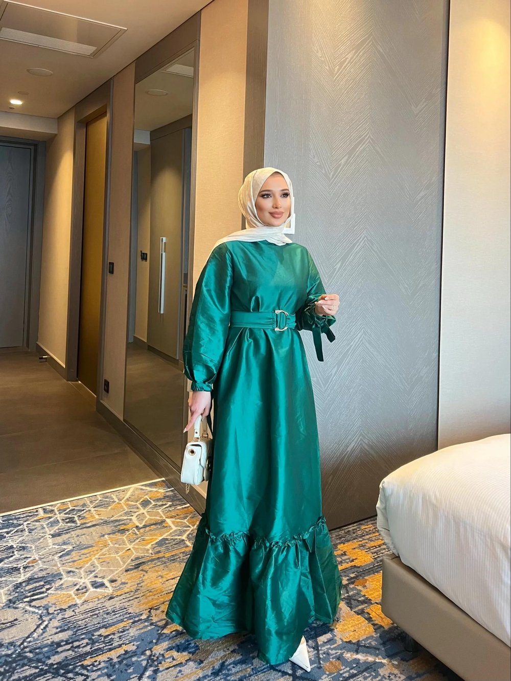 Dessi Tafta Elbise - Yeşil