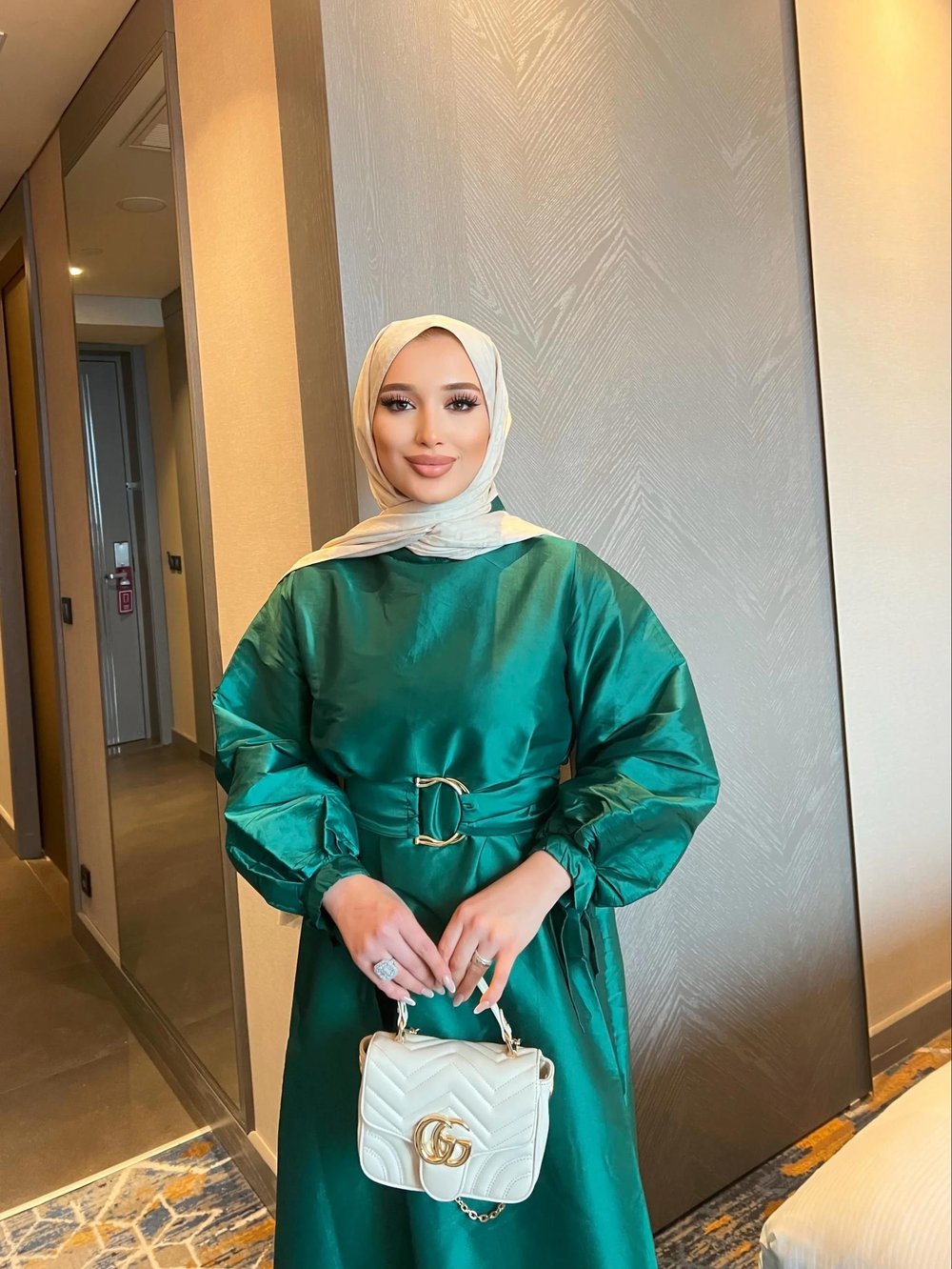 Dessi Tafta Elbise - Yeşil