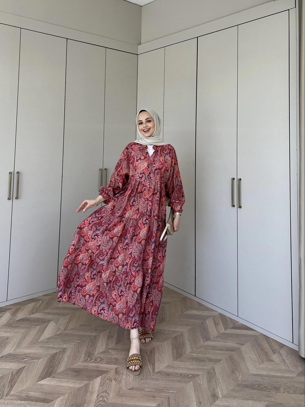 İzmir Etnik Elbise - Bordo