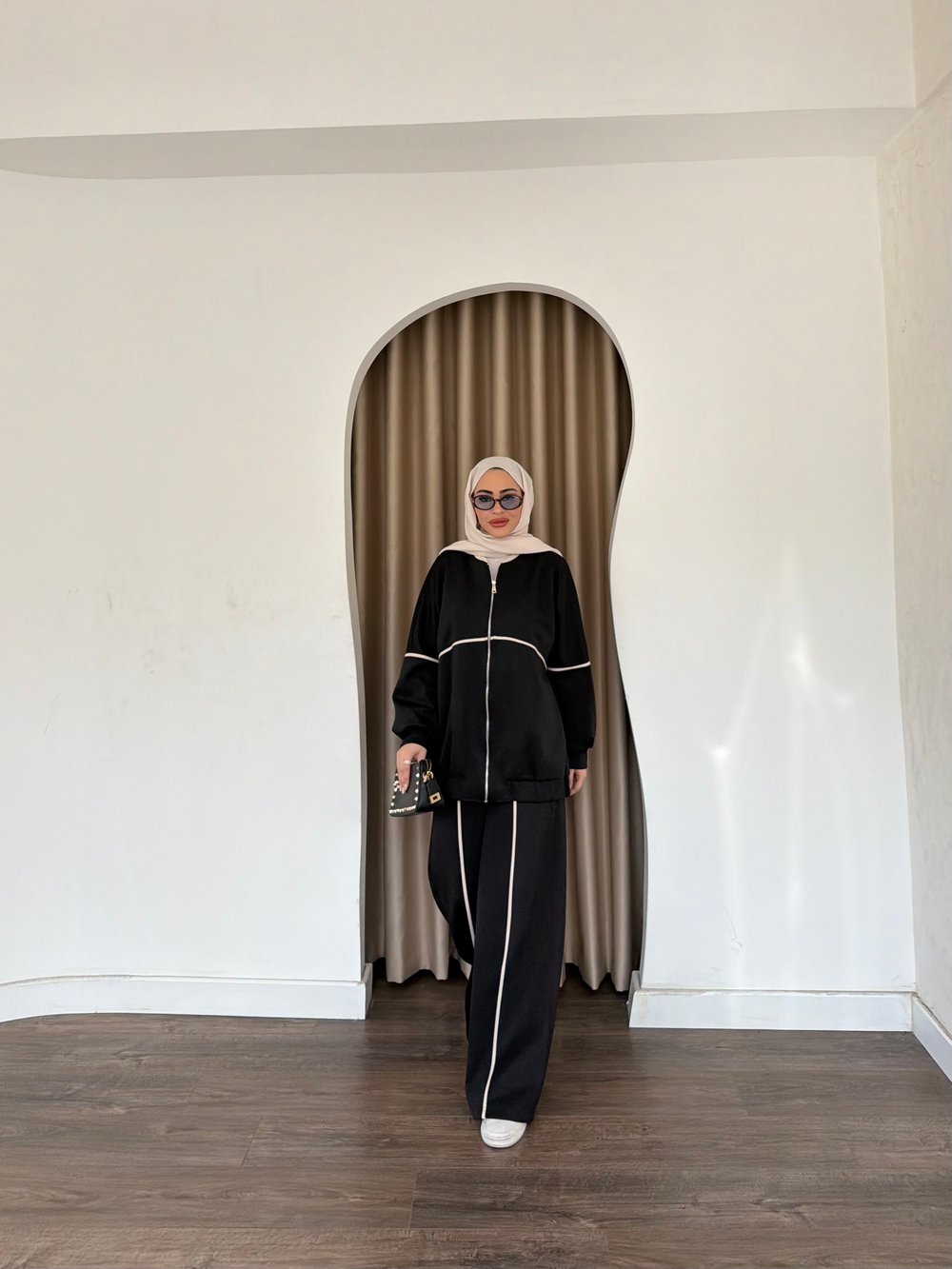 Aybüke Scuba Eşofman Takım - Siyah