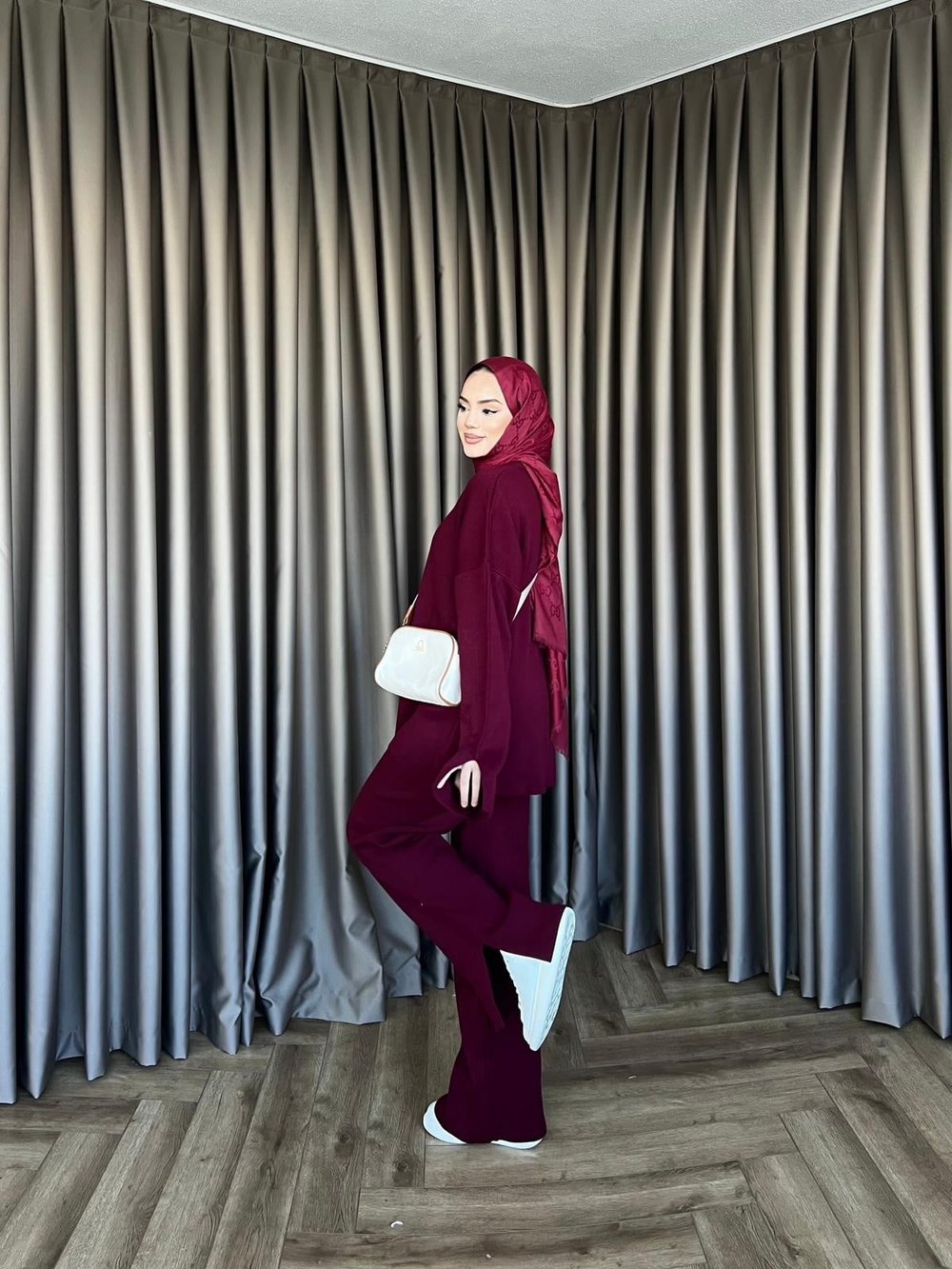Basic Triko Takım - Bordo