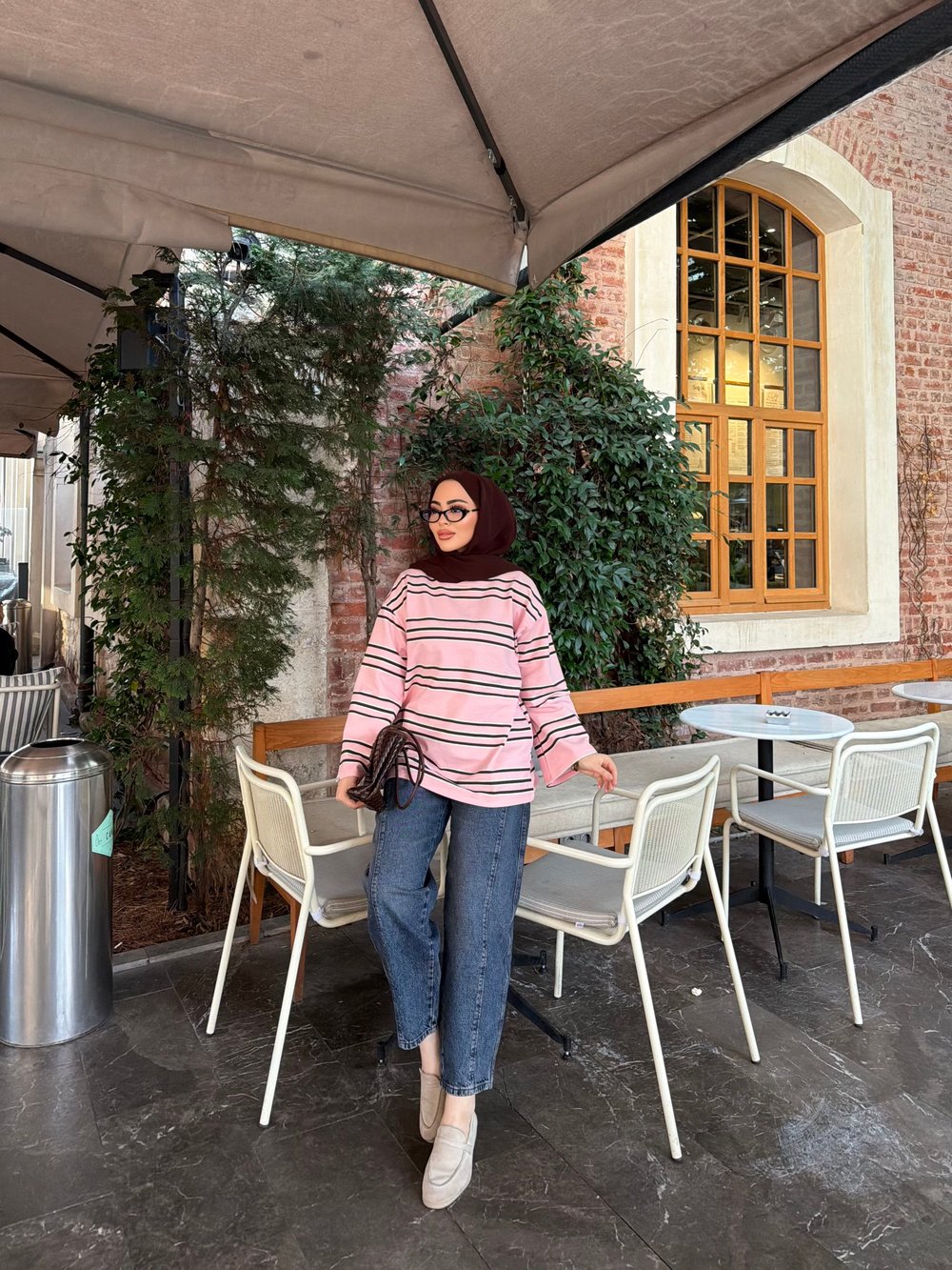 Bella Çizgili Sweat - Pembe (ÖN SİPARİŞ)