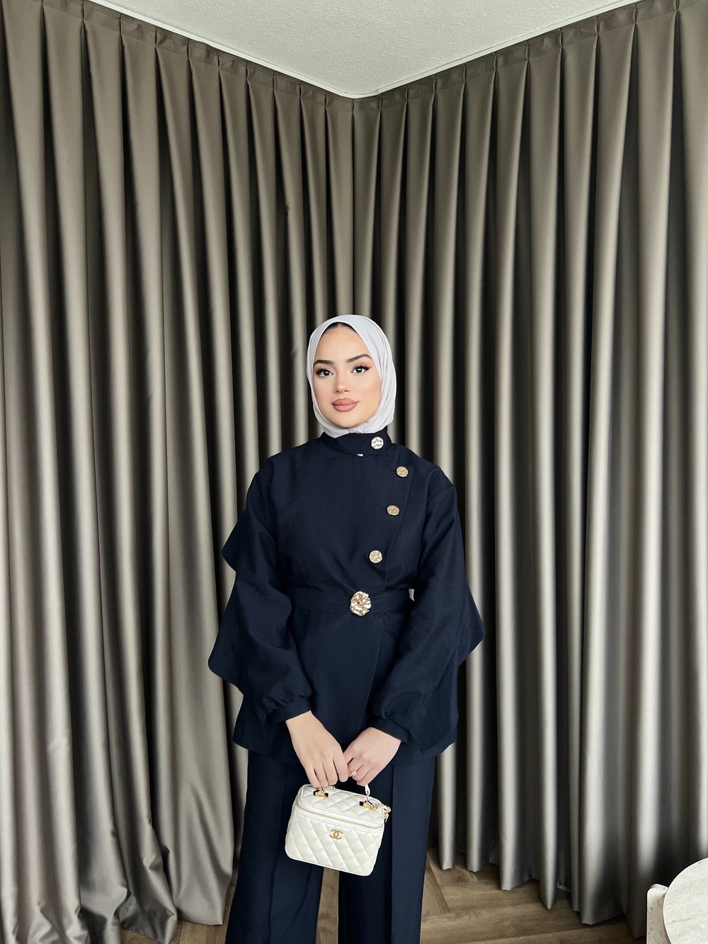 Besla Gold Düğmeli Takım - Lacivert 