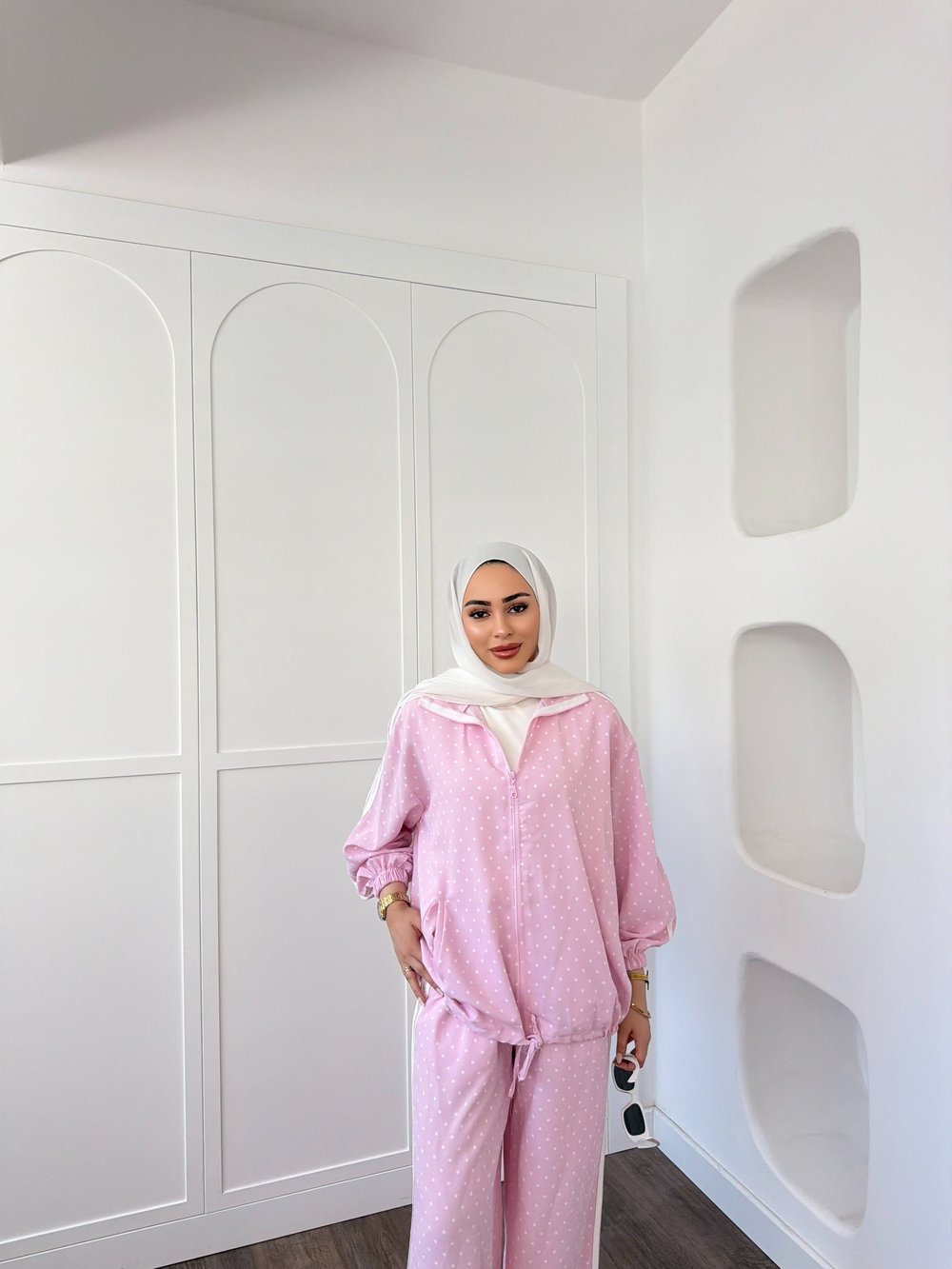 Bester Puantiye Eşofman Takım - Pembe