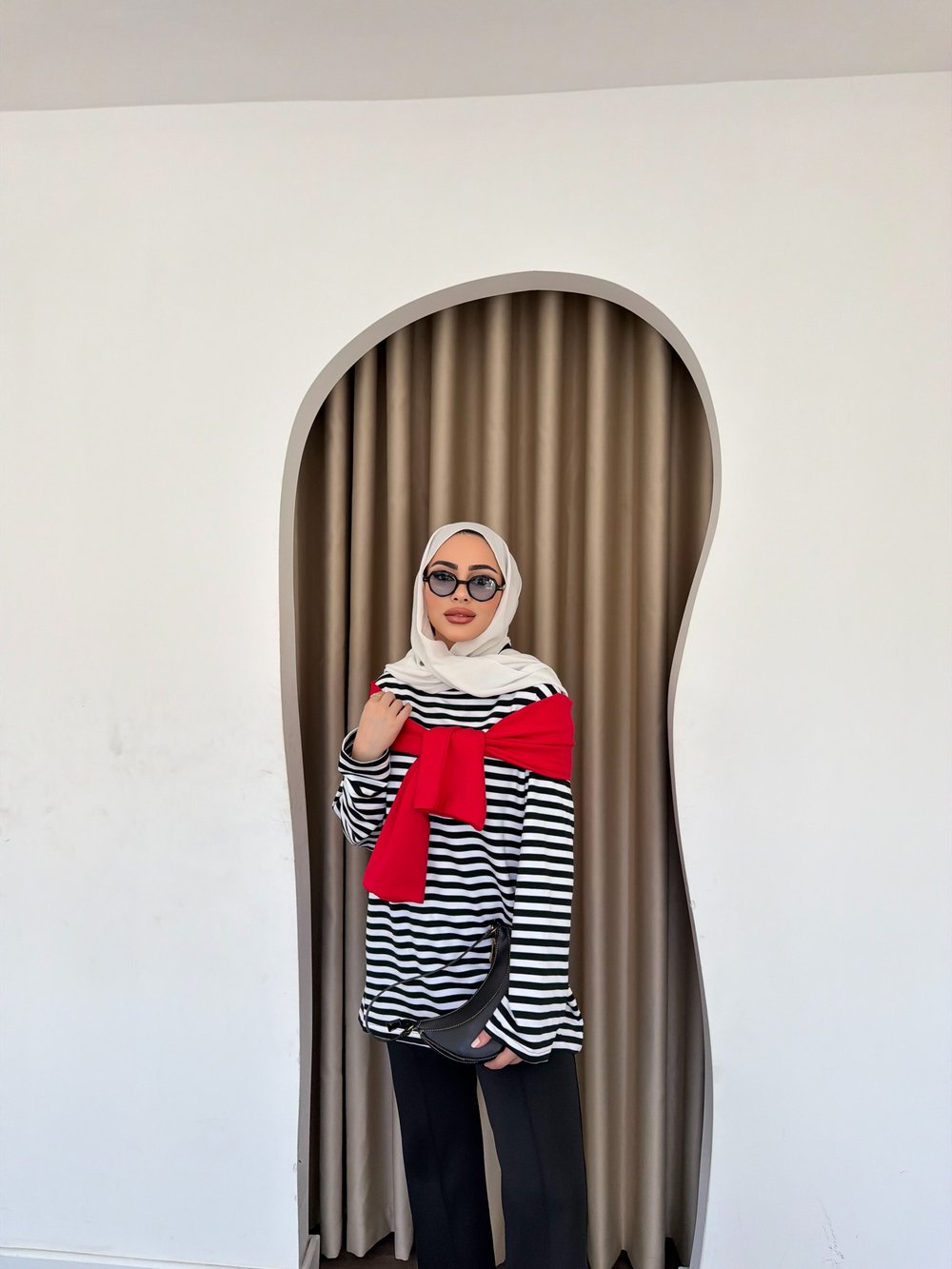 Çizgili Sweat - Siyah
