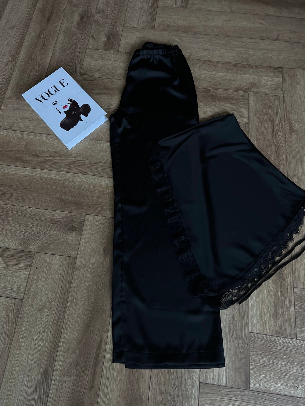 Dantelli Pantolon - Siyah