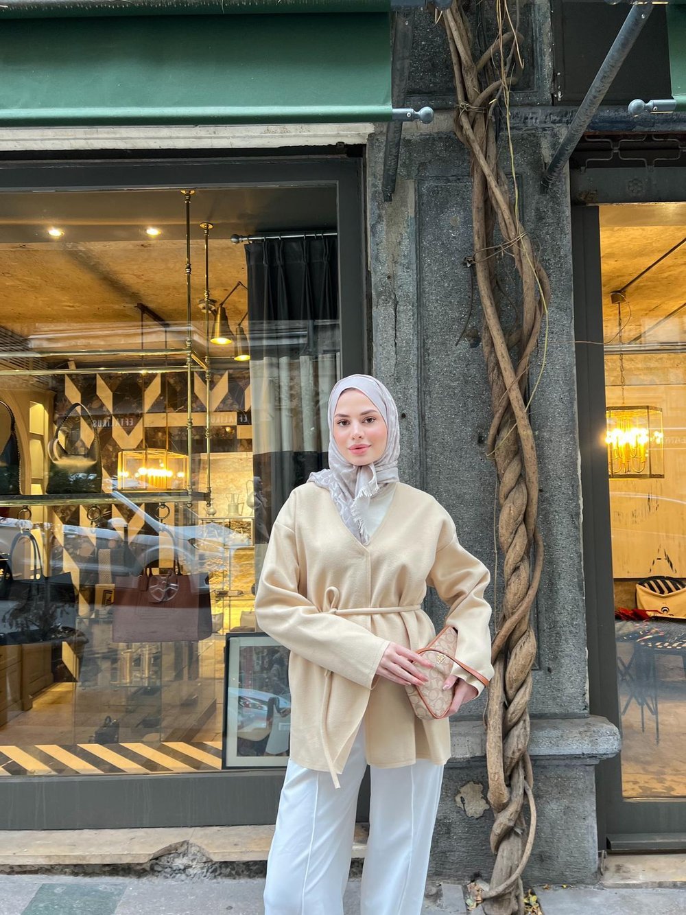 Desla Kaşe Kap - Ekru