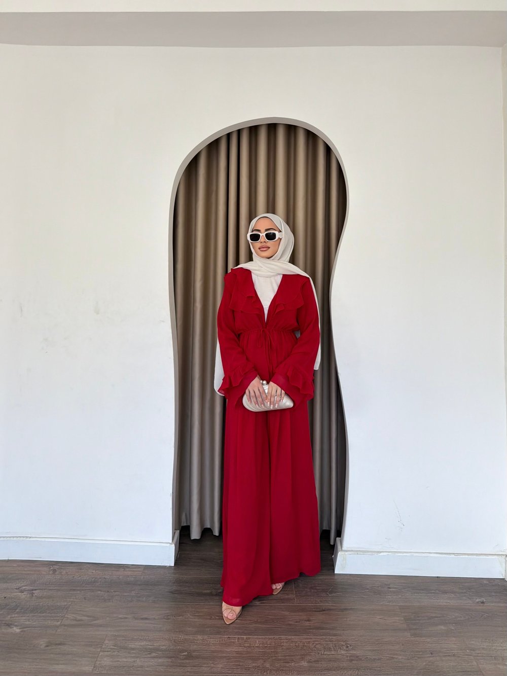 Deva Şifon Takım - Kırmızı