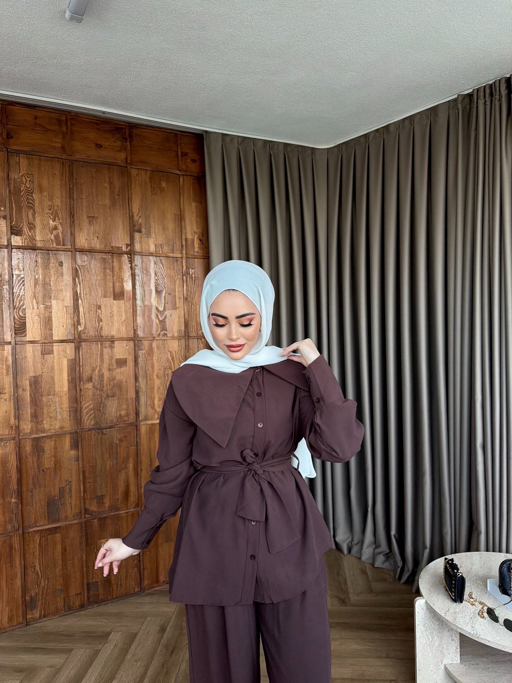 Dilek Asimetrik Takım - Kahve