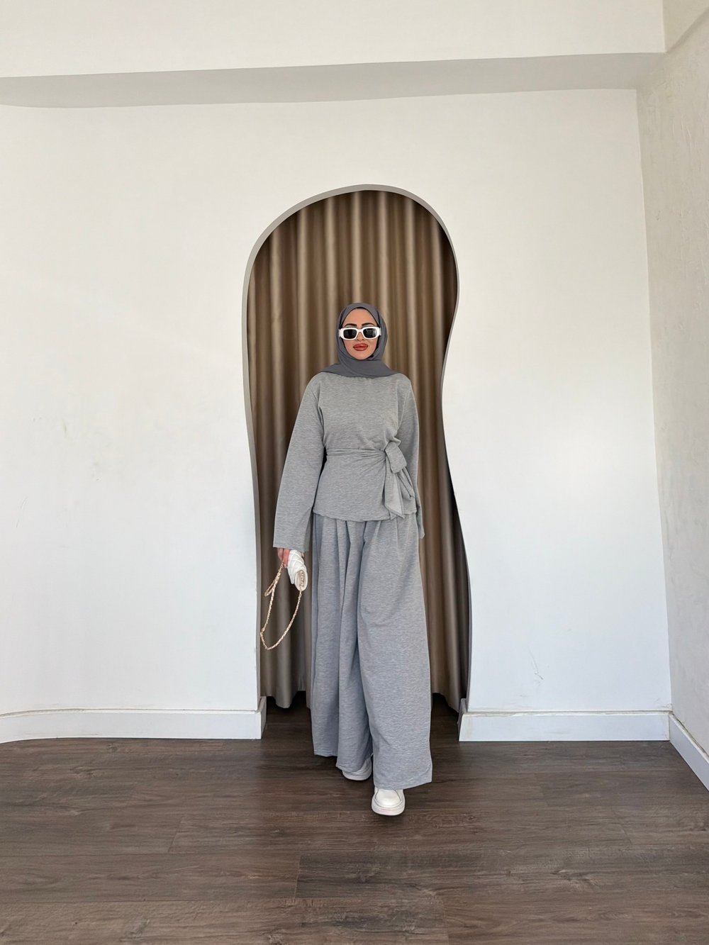 Diva Pantolonlu Takım - Gri