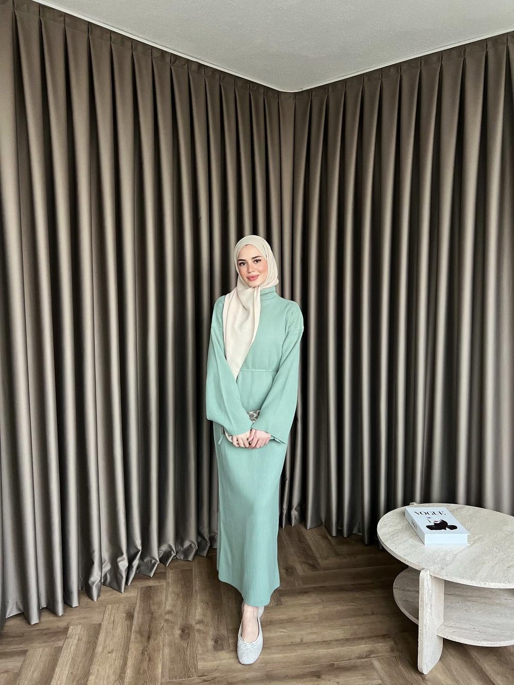 Dora Triko Elbise Mint