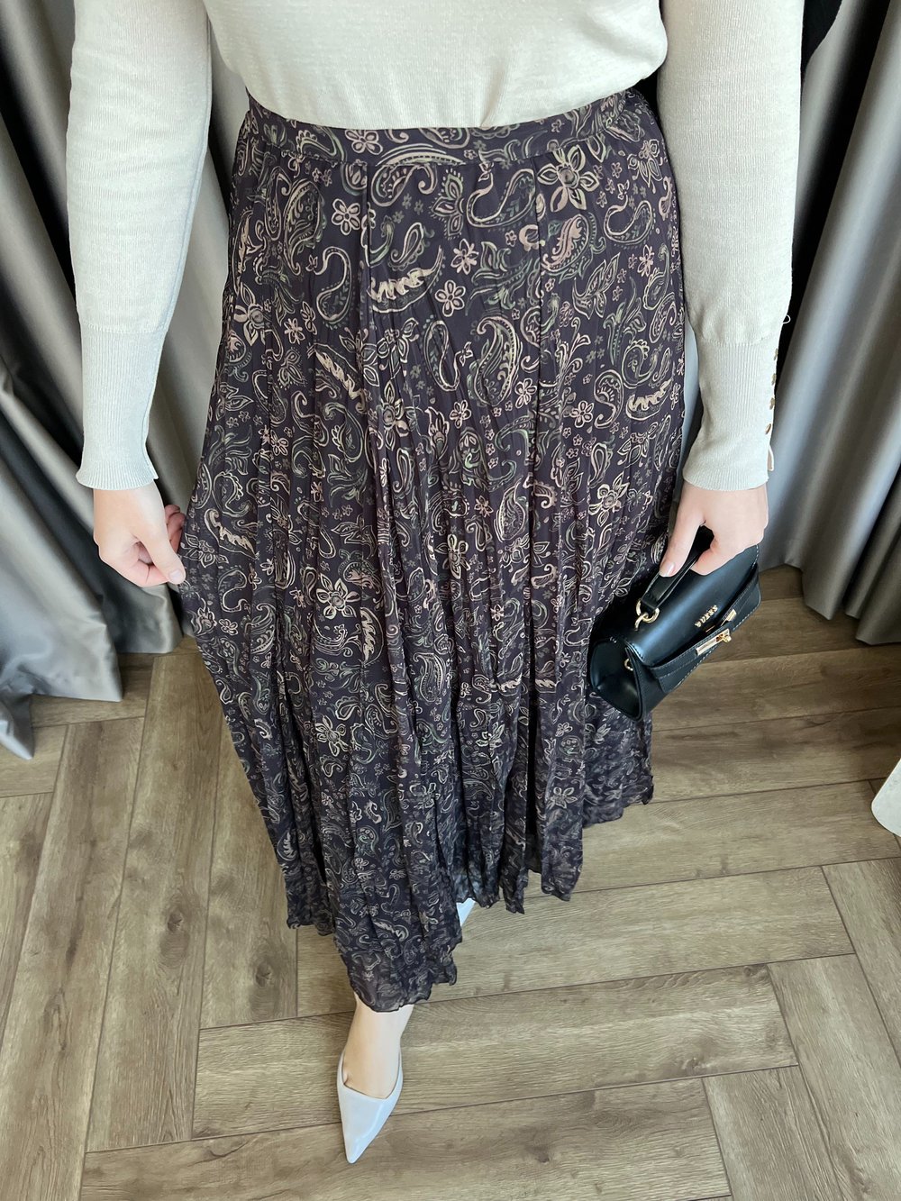 Etnik Desen Etek Kahve - Yeşil 