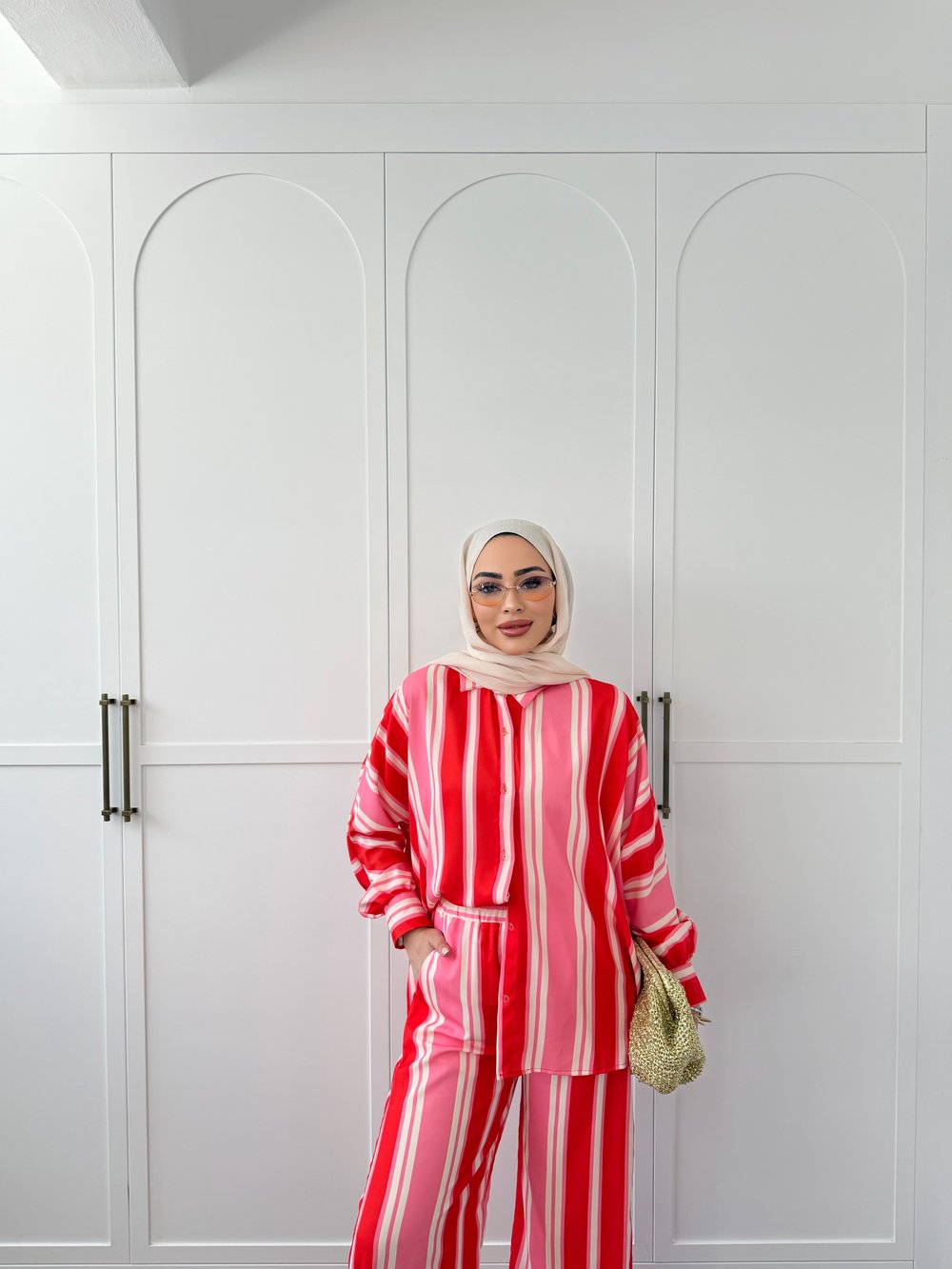 Ezel Etnik Desen Takım - Pembe