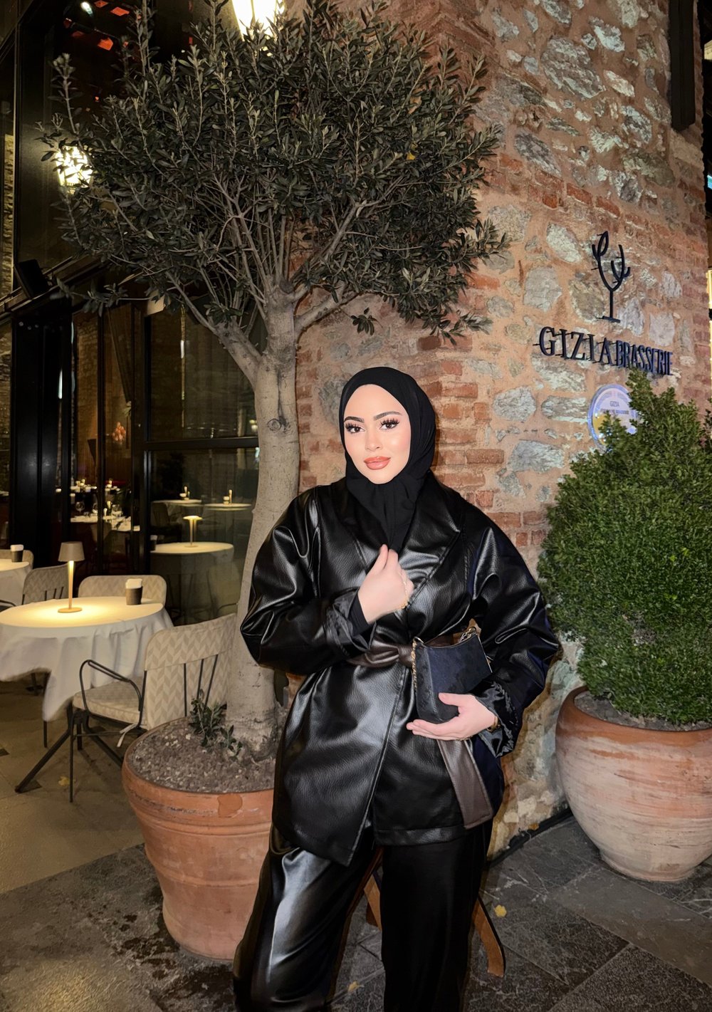 Gerna Deri Ceket - Siyah