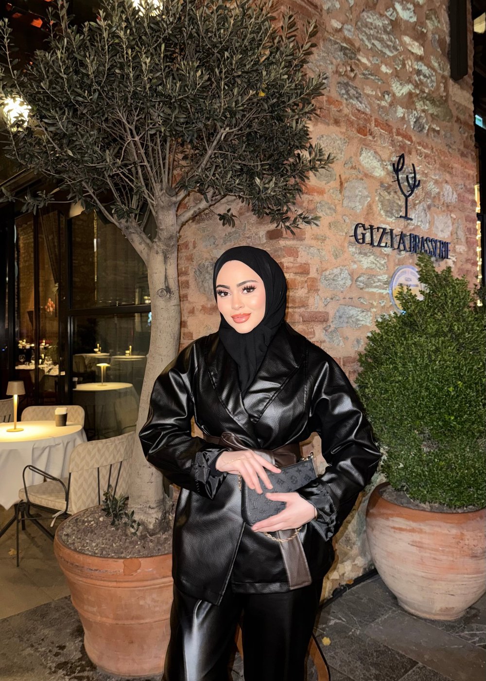 Gerna Deri Ceket - Siyah