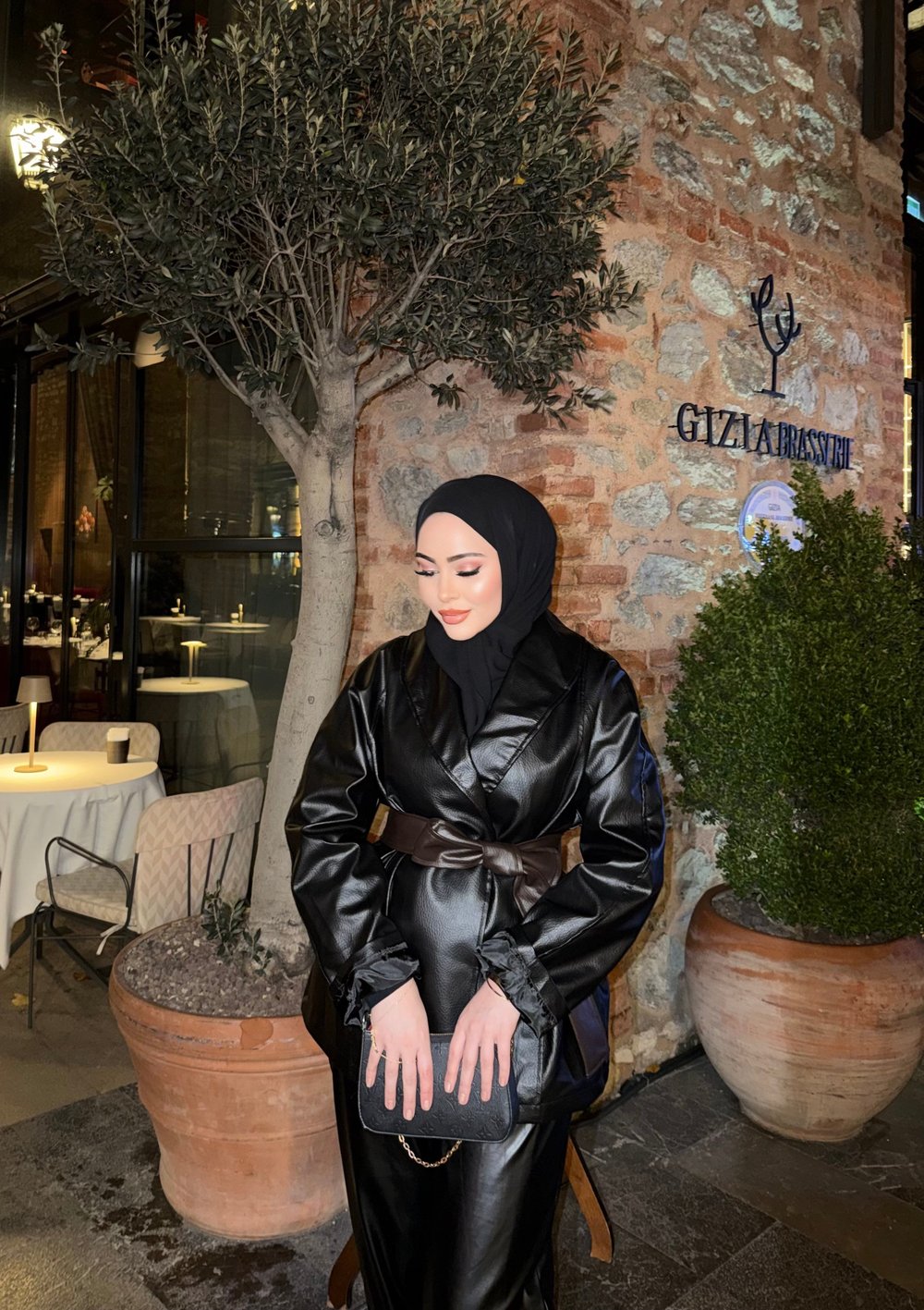 Gerna Deri Ceket - Siyah