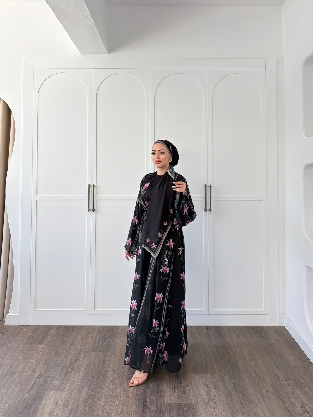 Geyyan Abaya Şal Hediyeli - Siyah